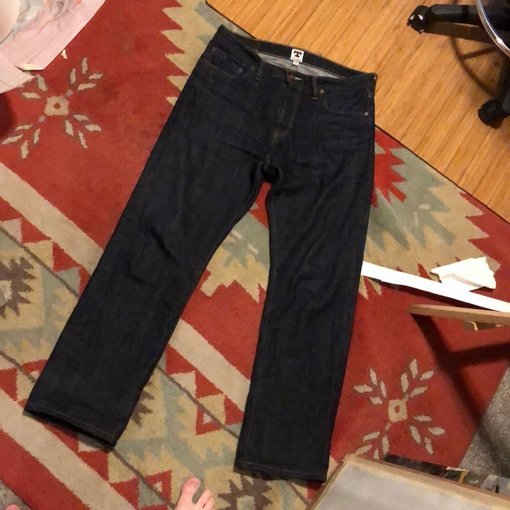 Tellason. Ankara straight leg blue jeans.